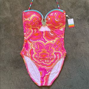 Trina Turk morning sunrise cutout one piece 12
